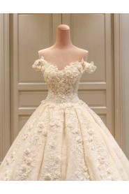 Ball Gown Off-the-shoulder Lace Wedding Dress