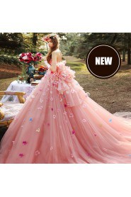 Ball Gown Strapless Tulle Wedding Dress