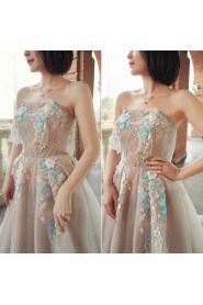 Ball Gown Strapless Lace Prom / Evening Dress