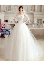 A-line Strapless Wedding Dress