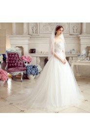 A-line Strapless Wedding Dress