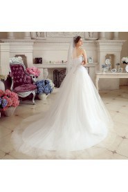 A-line Strapless Wedding Dress