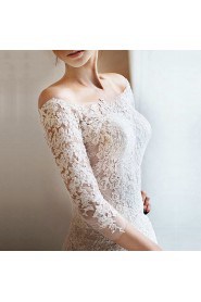 Trumpet / Mermaid Off-the-shoulder Lace Wedding Dress