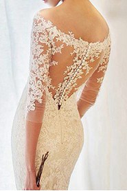 Trumpet / Mermaid Off-the-shoulder Lace Wedding Dress