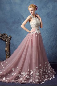 A-line Scoop Tulle Quinceanera Dress