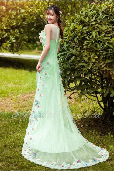 Trumpet / Mermaid Scoop Tulle Prom / Evening Dress