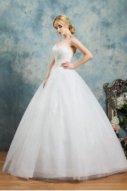 Ball Gown Strapless Lace Wedding Dress