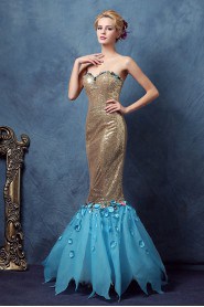 Trumpet / Mermaid Strapless Tulle Prom / Evening Dress