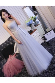 Sheath / Column Strapless Tulle Prom / Evening Dress