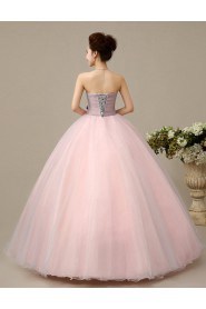 Ball Gown Strapless Tulle Quinceanera Dress