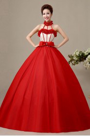 Ball Gown Halter Tulle Quinceanera Dress