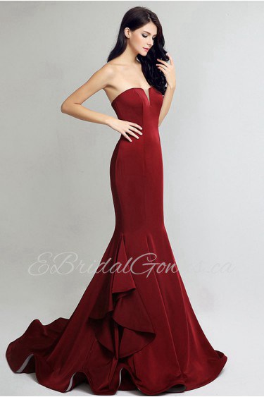 Trumpet / Mermaid Strapless Prom / Evening Dress