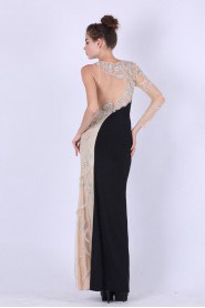 Sheath / Column Scoop Satin Prom / Evening Dress