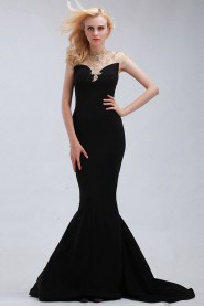 Trumpet / Mermaid High Neck Satin Prom / Evening Dress