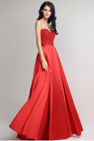 A-line Strapless Prom / Evening Dress