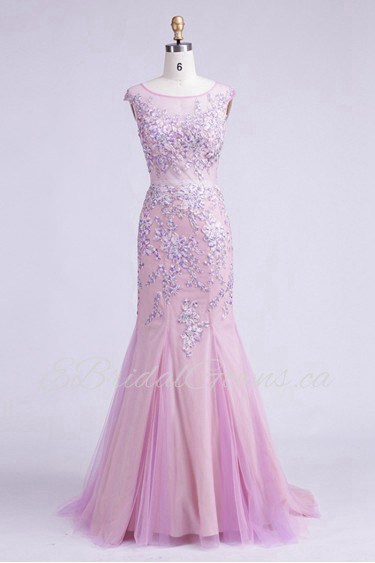 Trumpet / Mermaid Scoop Tulle Prom / Evening Dress