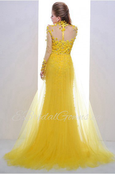 Trumpet / Mermaid High Neck Tulle Prom / Evening Dress