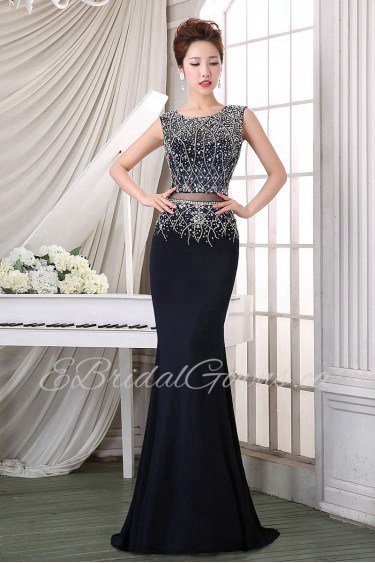 Trumpet / Mermaid Scoop Prom / Evening Dress