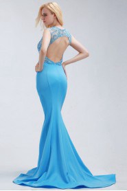 Sheath / Column Scoop Satin Prom / Evening Dress