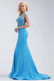 Sheath / Column Scoop Satin Prom / Evening Dress