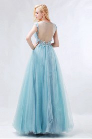 A-line V-neck Chiffon Prom / Evening Dress