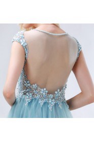 A-line V-neck Chiffon Prom / Evening Dress