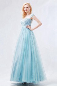 A-line V-neck Chiffon Prom / Evening Dress