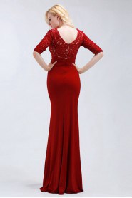 Sheath / Column Scoop Satin Prom / Evening Dress