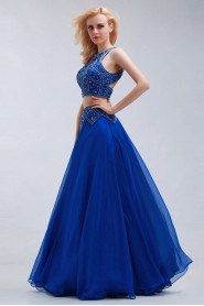 Sheath / Column Halter Tulle,Chiffon Prom / Evening Dress