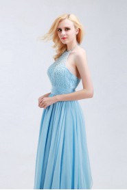 Sheath / Column Halter Chiffon Prom / Evening Dress