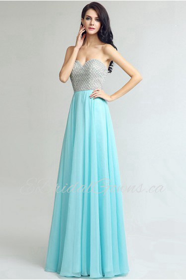 Sheath / Column Strapless Chiffon Prom / Evening Dress