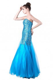 Trumpet / Mermaid Strapless Tulle Prom / Evening Dress