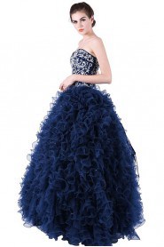 Ball Gown Strapless Organza Prom / Evening Dress