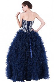 Ball Gown Strapless Organza Prom / Evening Dress