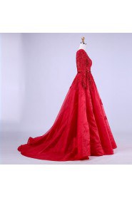 A-line Bateau Chiffon Prom / Evening Dress