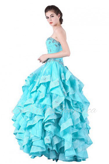 Ball Gown Strapless Tulle Prom / Evening Dress