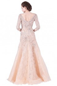 A-line V-neck Tulle Prom / Evening Dress