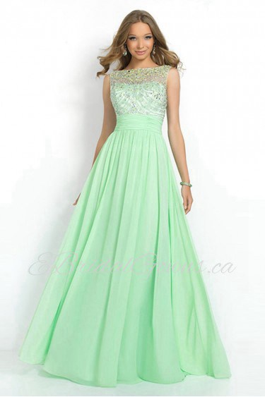 Sheath / Column Scoop Chiffon Prom / Evening Dress