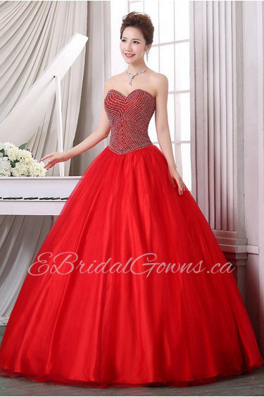 Ball Gown Strapless Tulle Prom / Evening Dress
