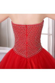 Ball Gown Strapless Tulle Prom / Evening Dress