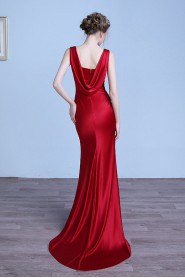 Trumpet / Mermaid Scoop Satin Prom / Evening Dress