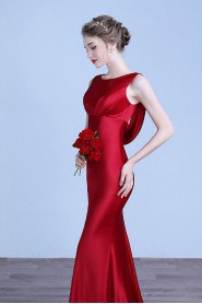 Trumpet / Mermaid Scoop Satin Prom / Evening Dress