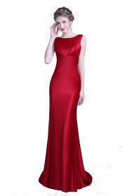 Trumpet / Mermaid Scoop Satin Prom / Evening Dress