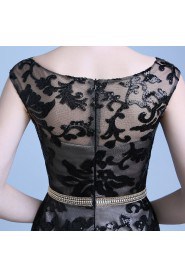 Sheath / Column Scoop Lace Prom / Evening Dress