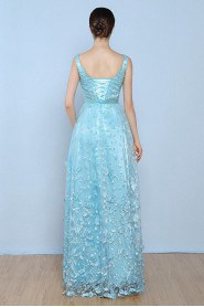 Sheath / Column V-neck Lace Prom / Evening Dress