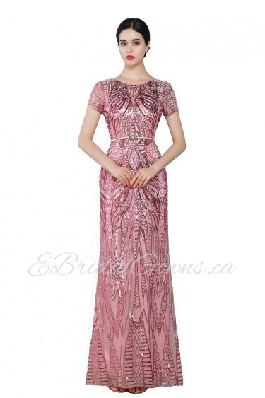 Sheath / Column Scoop Lace Prom / Evening Dress