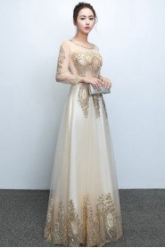 Sheath / Column Scoop Floor-length Prom / Evening Dress