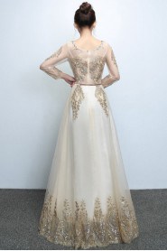 Sheath / Column Scoop Floor-length Prom / Evening Dress