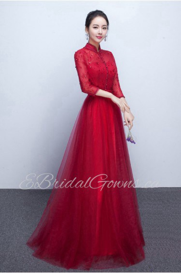 Sheath / Column High Neck Prom / Evening Dress