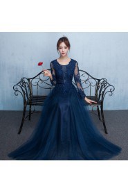 A-line Scoop Prom / Evening Dress